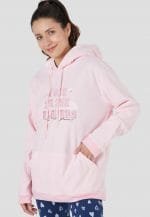 Hoodie oversize rosado térmico mujer - Imagen 4