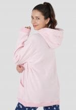 Hoodie oversize rosado térmico mujer - Imagen 3
