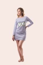 Pijama bata lila mujer