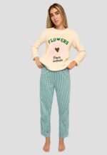 Pijama térmica mujer beige - Imagen 4