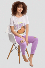 Pijama capibara blanca mujer