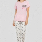Pijama de pantalón mujer rosada
