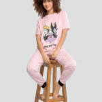 Pijama villanas rosa mujer