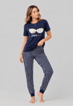 Pijama de pantalón azul mujer - Imagen 3