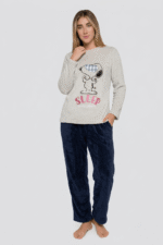 Pijama térmica snoopy gris - azul