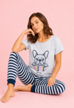 Pijama frenchie gris mujer - Imagen 2
