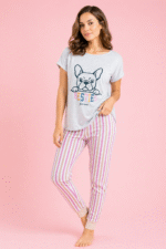 Pijama frenchie gris mujer - Imagen 3