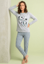 Pijama minnie gris mujer
