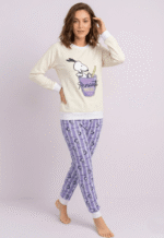 Pijama snoopy beige mujer