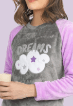 Pijama térmica gris/lila mujer - Imagen 2