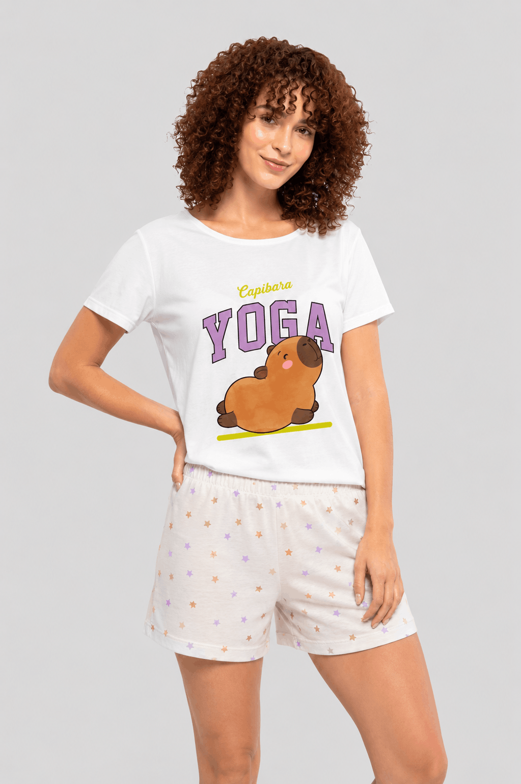 Pijama Capibara mujer Pijama short capibara mujer - Imagen 1